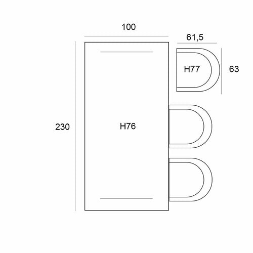 Garden Impressions tuinset Sorong - Skala - taupe - 230x100 cm - 7-delig