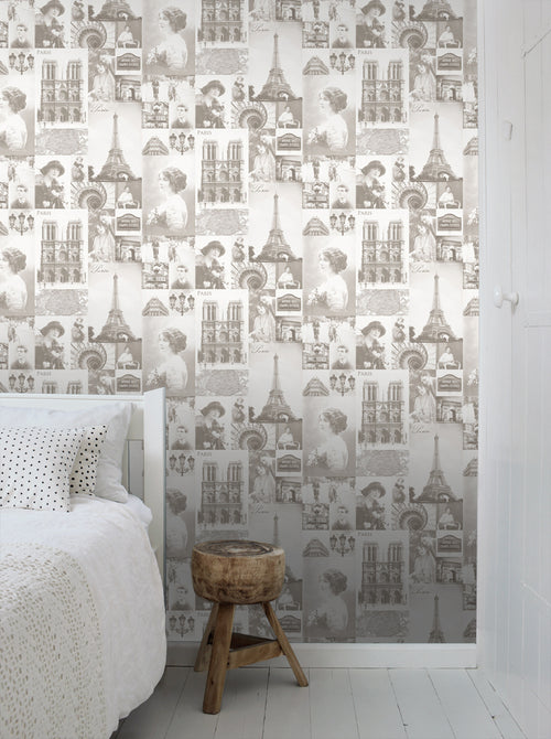 ESTAhome behang Parijs beige - 53 cm x 10.05 m - 138149