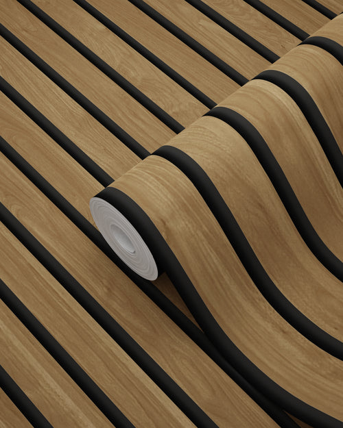 ESTAhome behang houten wandpanelen 3d bruin - 53 cm x 10.05 m - 139609 - vtwonen shop