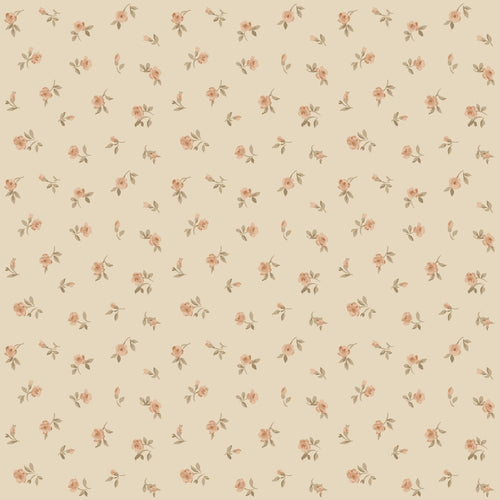 ESTAhome behang vintage bloemetjes beige - 53 cm x 10.05 m - 139834