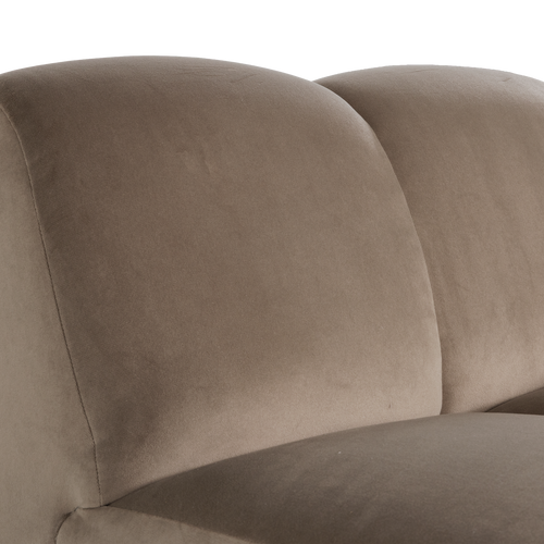 WOOOD 1-zits bank arm rechts Mojo - Velvet - Khaki - 74x124x97