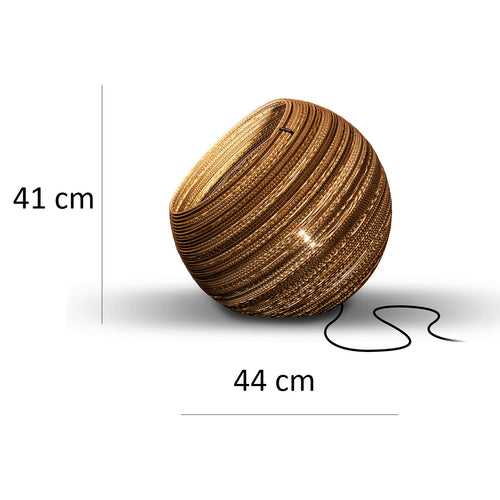 Think Paper tafellamp Globe - 1 lichts - 44  x 41   cm - bruin - vtwonen shop