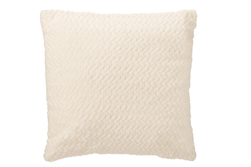 J-Line kussen - polyester - wit