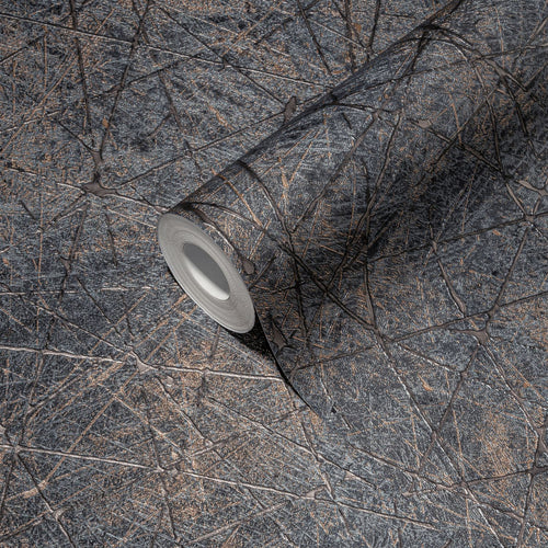 Livingwalls behang betonlook zwart en bronze - 53 cm x 10.05 m - AS-391775 - vtwonen shop