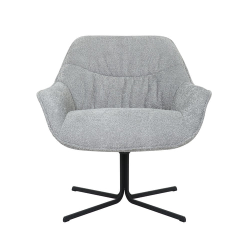StarFurn Fauteuil Mila - Lichtgrijs Stof - Draaibaar - 79x80x81cm - vtwonen shop
