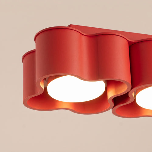 Sollux Lighting Plafondlamp OVIO 2 rood Gx53 - 24,5x12x8cm