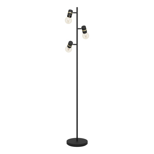 EGLO vloerlamp Lurone - e27 - 160 cm - zwart/koper - vtwonen shop