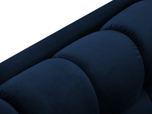 Cosmopolitan Design Panoramische bank Bali 7-zits, flueel, koningsblauw - 185x383x75cm
