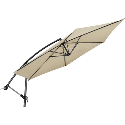 Lesli Living push-up parasol Gemini - beige - Ø300cm