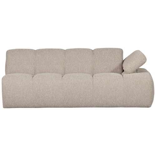 WOOOD 2-zits bank met arm rechts Mojo - Bouclé - Beige - 74x200x97 cm - vtwonen shop