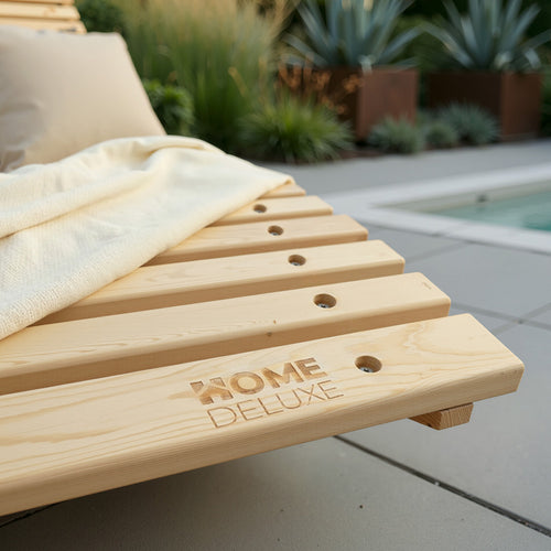 HOME DELUXE Golvend houten ligstoel WOLGA - 60 cm