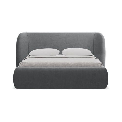 LaMiaSofa Bed met opbergruimte Trieste - velours - staal - 190x215x110