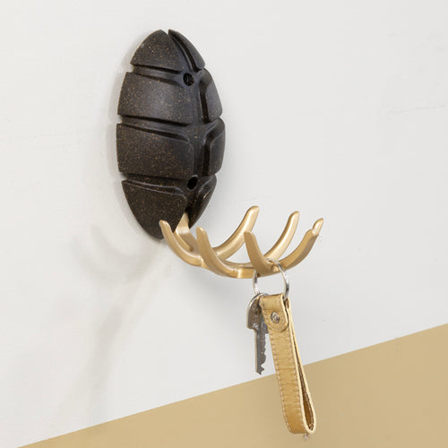 Spinder Design kapstok Bio Bug - Bio / Goud - 7 haken