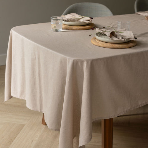 Walra - Tafellaken Lovely Linen Ruffles - 140x240 cm - Naturel