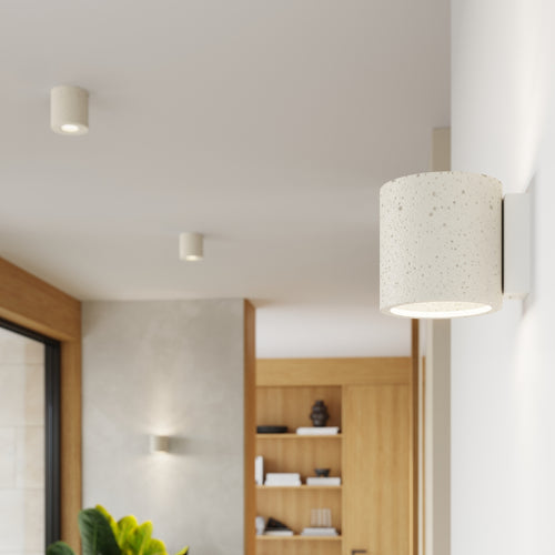 Sollux Lighting Wandlamp ORBIS beton beige - 10x12x10cm