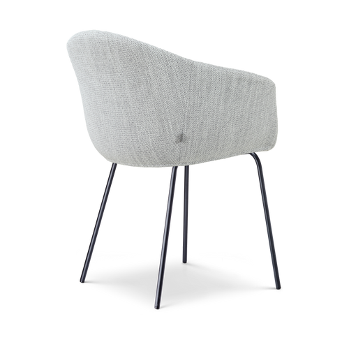 Nolon Nora-Otis Eetkamerstoel Grijs Melange - met Armleuning - Zwart - vtwonen shop