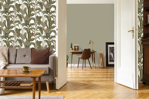 LOOKS by Wolfgang Joop Vliesbehang - Tropische Bl�tter - Wei� - 10mx53cm - vtwonen shop