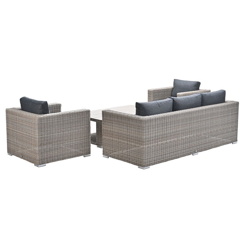 Garden Impressions loungeset Tennessee 4-delig vintage willow - texfiber