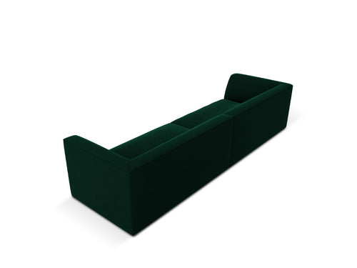 Micadoni Bank Ruby 4-zits, flueel, flessengroen - 93x302x69cm