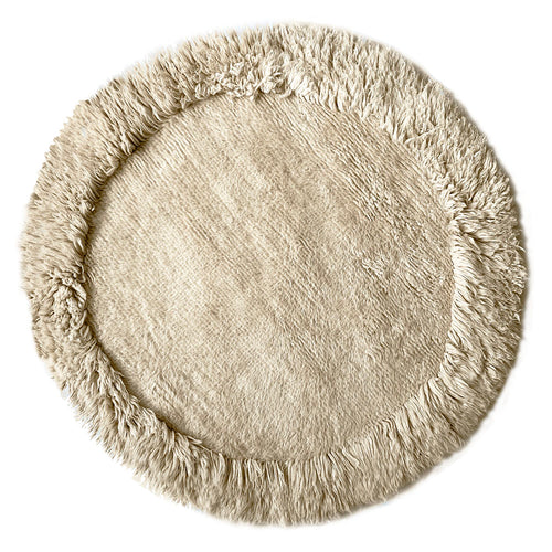Malagoon vloerkleed Eboya - gebroken wit - Ø 160cm 100% wol