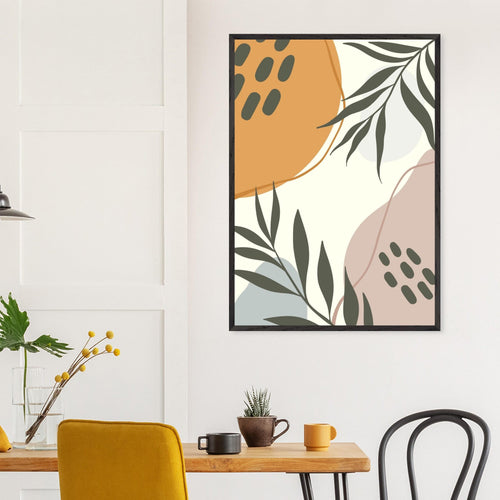 Artfulprints Poster Boho – Floral play   - A4 21x29.7 cm - Meerkleurig