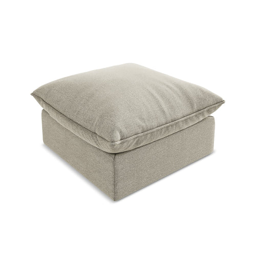 LaMiaSofa Poef Ravenna - bouclé - taupe - 75x75x45