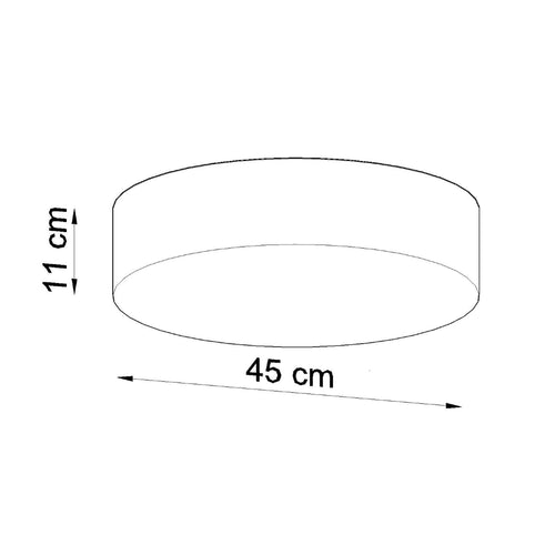 Sollux Lighting Plafondlamp ARENA 45 wit - 45x45x11cm