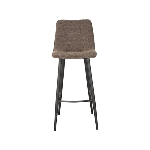 LABEL51 Barkruk Jelt - Bruin Bouclé - Zithoogte 78cm - Set van 2