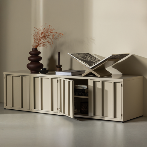 WOOOD tv-meubel Level - Metaal - Zand - 44x160x44 - vtwonen shop