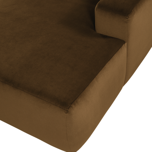 WOOOD chaise longue bank rechts Mojo Base - Velvet - H.geel - 74x112x162