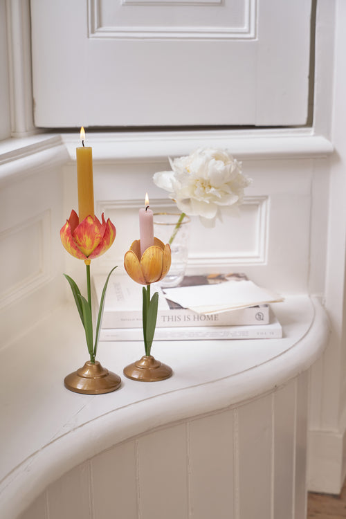 Pip Studio - Tulpen Kandelaar - Geel - 21cm - 2 stuks - vtwonen shop