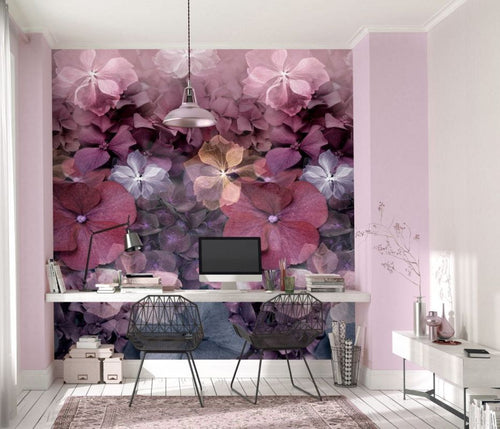 Erismann fotobehang hortensia's paars - 150 x 280 cm - 661075