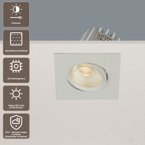 Artdelight Inbouwspot Venice DL 2608 - Wit