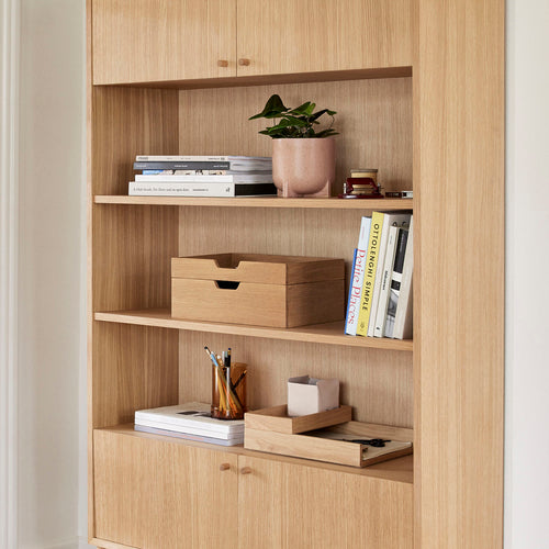 Hübsch opbergdoos Note - mdf/eikenfineer - 35x24xh5, 35x24xh10cm