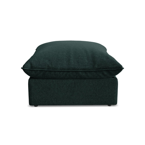 LaMiaSofa Poef Ravenna - velours - grijsgroen - 75x75x45