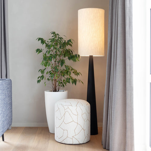 Atmooz vloerlamp Bimisi - zwart - Ø 32 x H 152 cm - E27