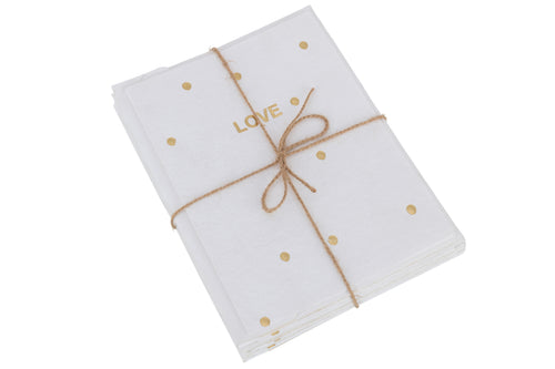 J-Line decoratie Kaarten Envelop Home/Love/Joy - papier - 6 stuks