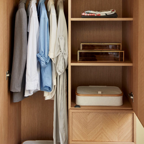 Hübsch opbergdozen Ecru - bamboe/canvas/katoen/polyester - 38x26xh9cm - vtwonen shop