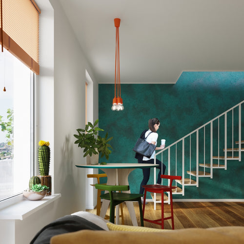 Sollux Lighting Hanglamp DIEGO 5 oranje - 25x25x90cm