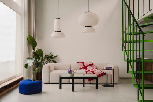 noo.ma GILLI Katoenen deken - Blossom Pink & Cherry Juice - vtwonen shop