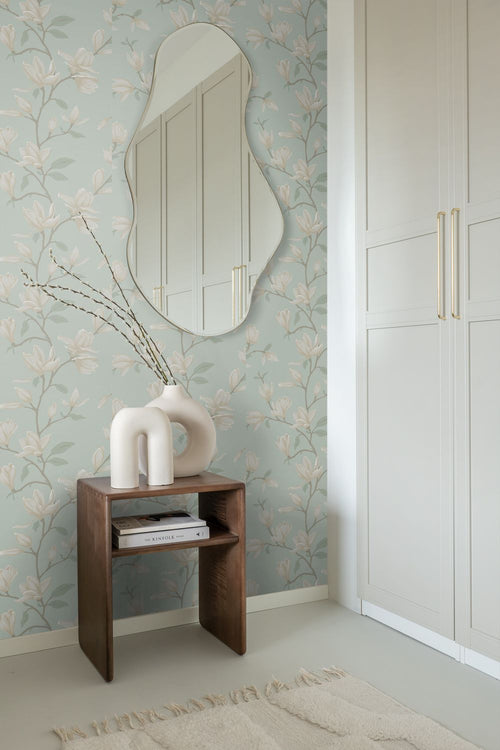 ESTAhome behang magnolia celadon groen - 53 cm x 10.05 m - 139405