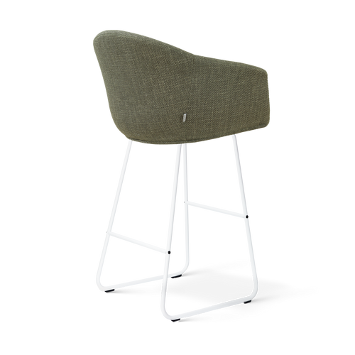 Nolon Nino-Otis barkruk forestgroen - wit onderstel - 75 cm - vtwonen shop