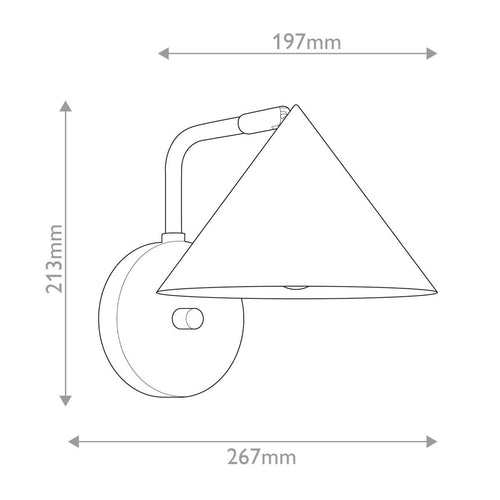 Dome Wandleuchte Modern Matt Schwarz 1x E27