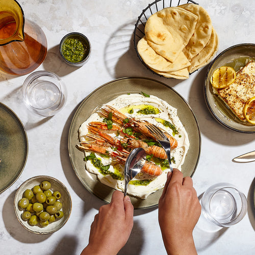 Salt & Pepper - Plat bord 20cm groen/blauw Meridian - Set van 4 - vtwonen shop