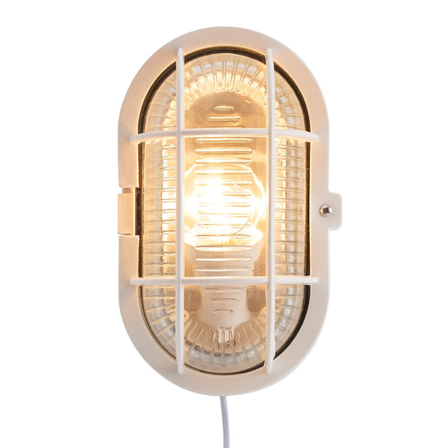 Nordlux Oval Wandlamp Buiten - E27 - IP44 - Wit