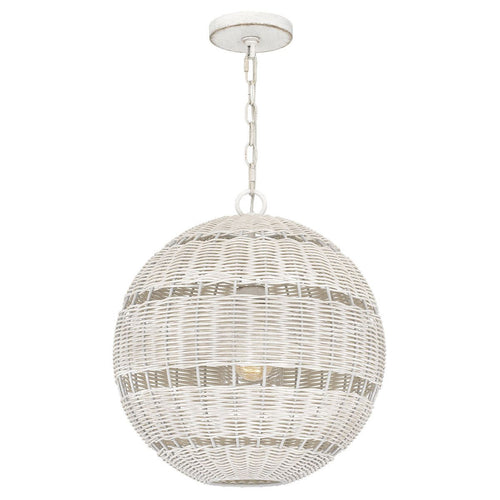 Kugelförmige Pendelleuchte Deckenleuchte Modern Antik Weiß IP44 1x E27