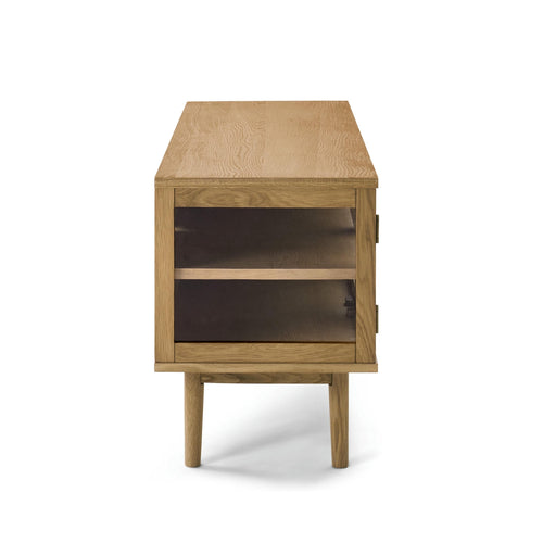 Furnhouse tv-meubel Svendborg - Natuurlijk eikenhout - MDF, Eikenfineer - 40x137x55