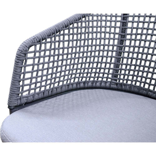 Lesli Living bistrostoel Kioto - grijs - 56x62x77cm - set van 2