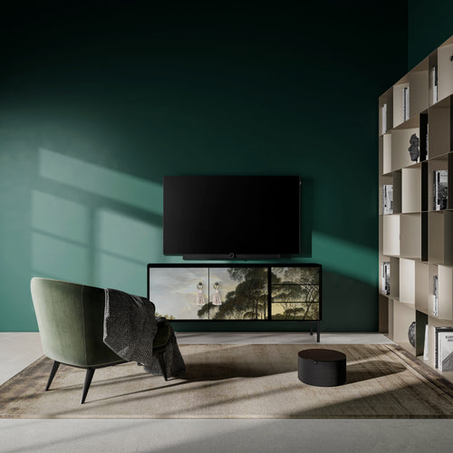 Meubel TV 2 deuren 3 lades JAN gelakt MDF met bosprint - vtwonen shop