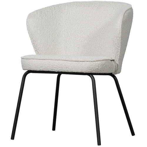 WOOOD eetkamerstoelen Admit - Bouclé - Naturel - Set van 6